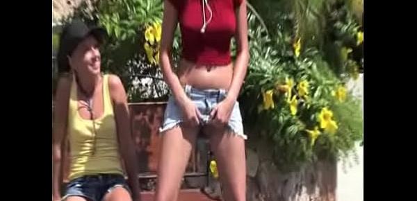  Girl unexpectedly pees during video shoot